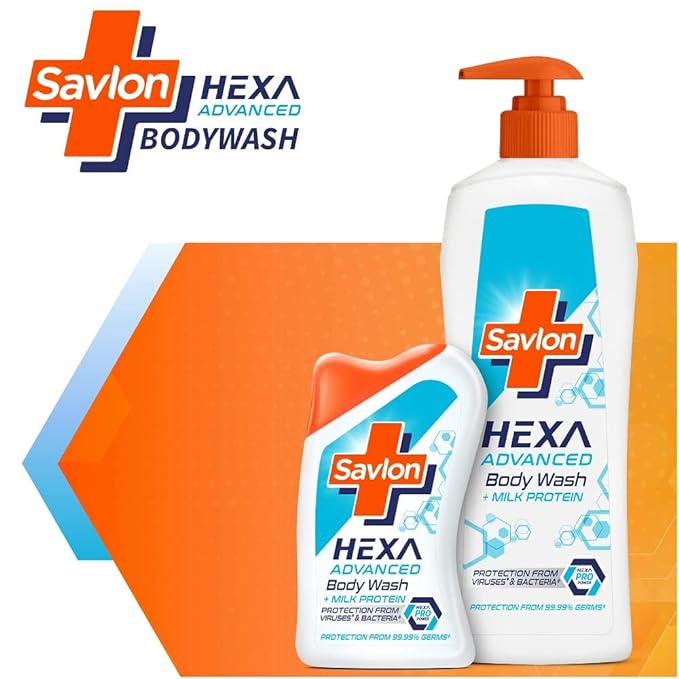 Savlon Hexa Advanced Body Wash with Milk Protein, Shower Gel for Moisturized Skin - 215 ml Savlon Hexa Advanced Body Wash with Milk Protein, Shower Gel for Moisturized Skin - 215 ml